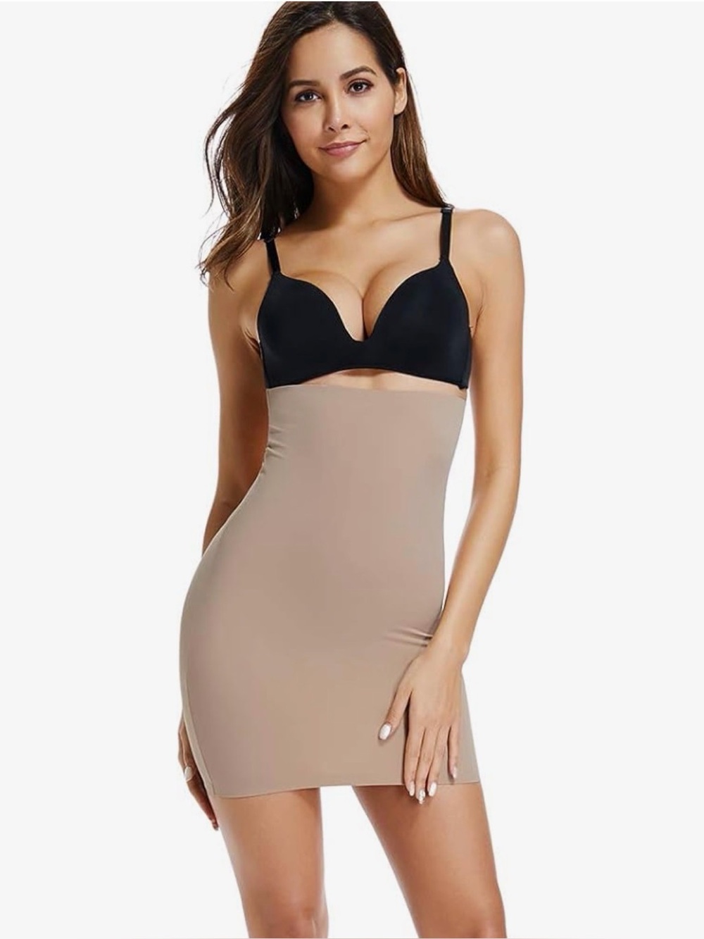 Seamless High-Waist Nude Shapewear Slip